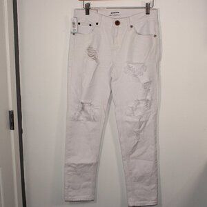 NWT One Teaspoon White Awesome Baggies Size 23 Distressed